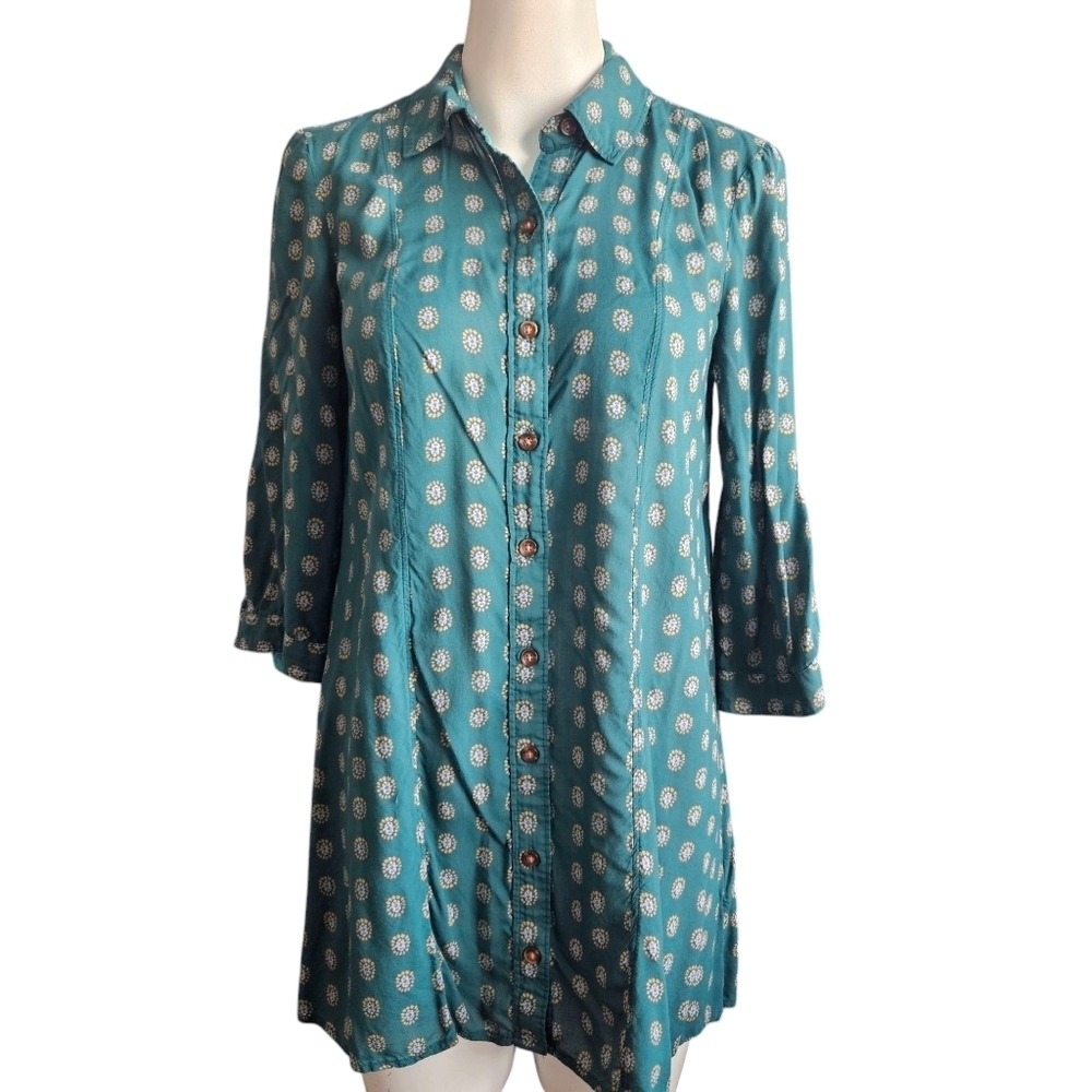 Anthropologie Maeve Monika Tunic Blouse Size XS